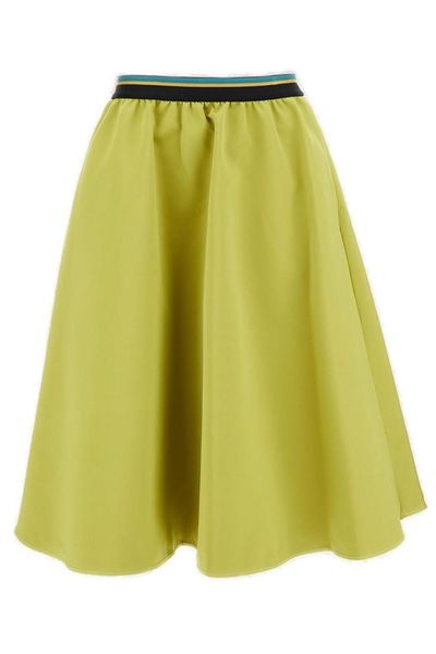 Plan C Citron Duchesse A Line Midi Skirt