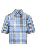 Burberry Checked Cropped Short Sleeved Shirt