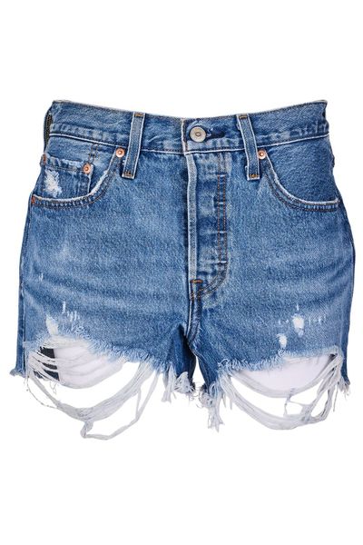 Levi's 501 Distressed Denim Shorts