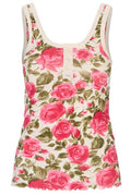 Chloé Henley Floral Print Tank Top