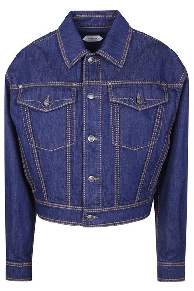 Versace Contrast Stitch Denim Jacket