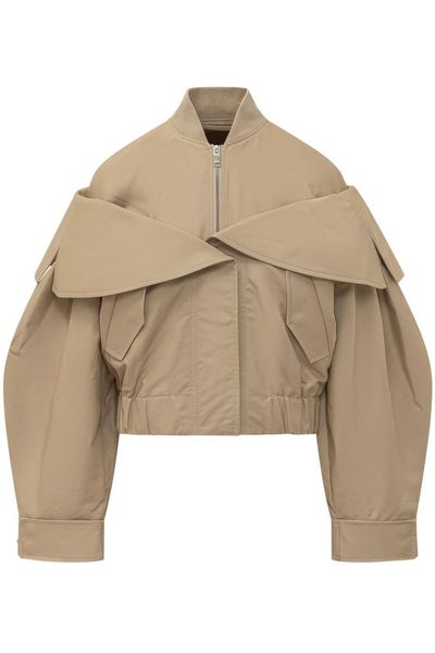 Ganni Layered Cotton Bomber Jacket