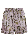 R13 Pleated Floral Print Shorts