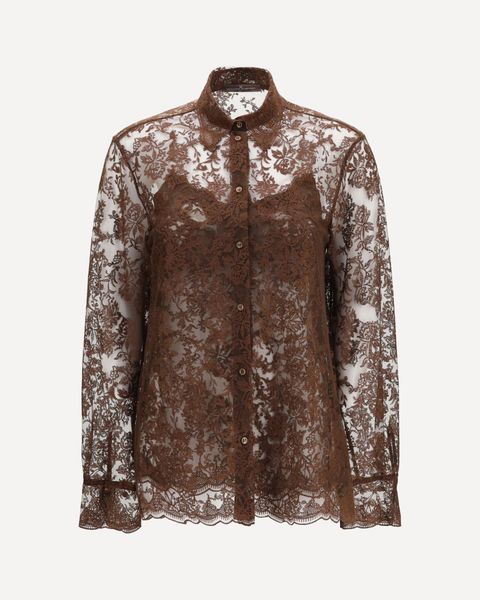 Ermanno Scervino Sheer Lace Button-Up Shirt