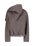 Rick Owens Scarf-Detailed Zipped Jacket