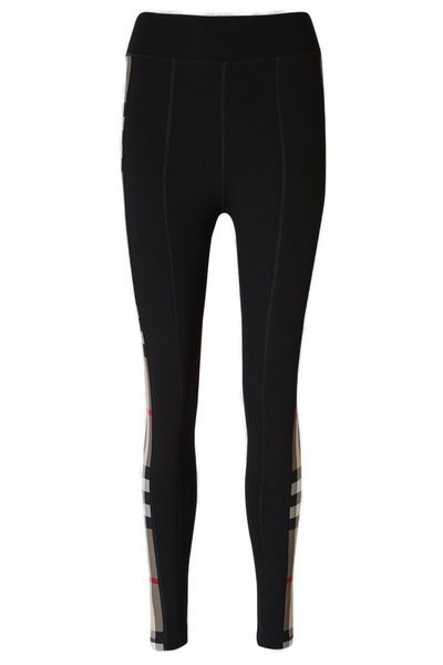 Burberry Checked Panel Stretch Leggings