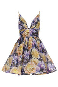 Zimmermann Pleated Floral Mini Dress