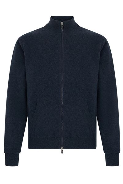 Fedeli High-Neck Zip-Up Cardigan