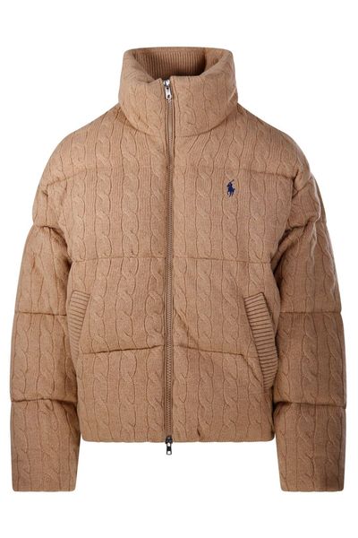 Polo Ralph Lauren Cable-Knit Puffer Down Jacket