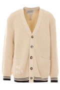 AMI College Ribbed Cardigan