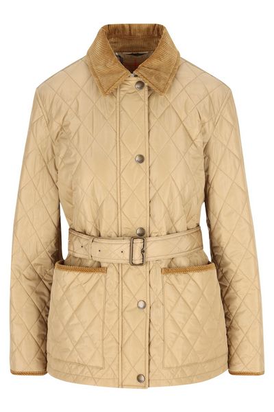 Burberry Quilted Belted Waist Jacket