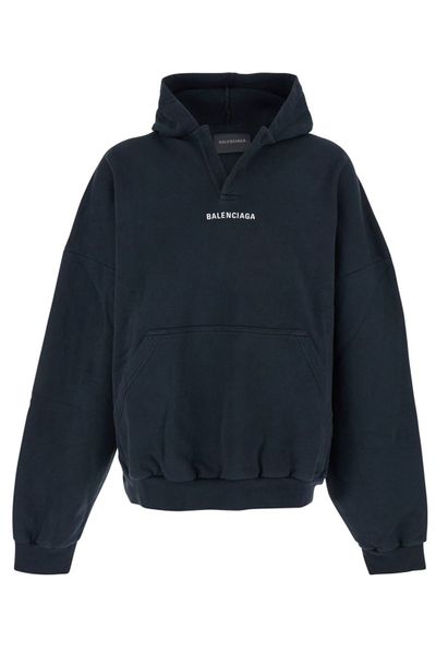 Balenciaga Logo Printed Polo Hoodie