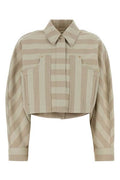 Fendi Striped Cropped Jacket