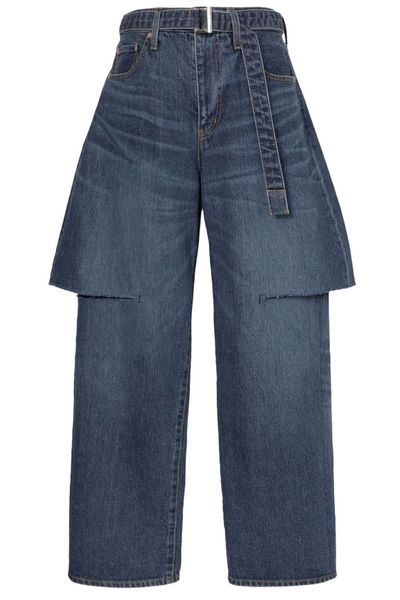 Sacai Belted Layered Jeans