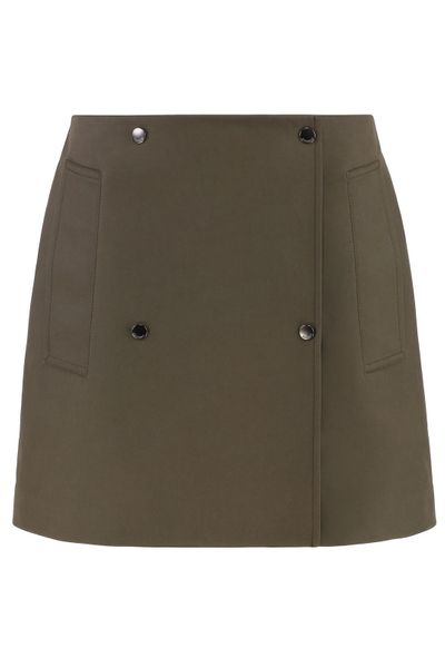 Burberry Bonded Gabardine Trench Mini Skirt