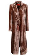 La Doublej Duster Belted Velvet Coat