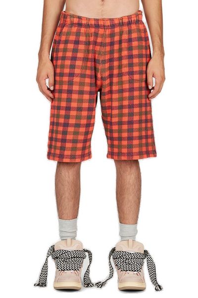 Erl Checked Mid-Rise Bermuda Shorts
