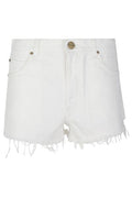 Pinko Logo Embellished Frayed Shorts