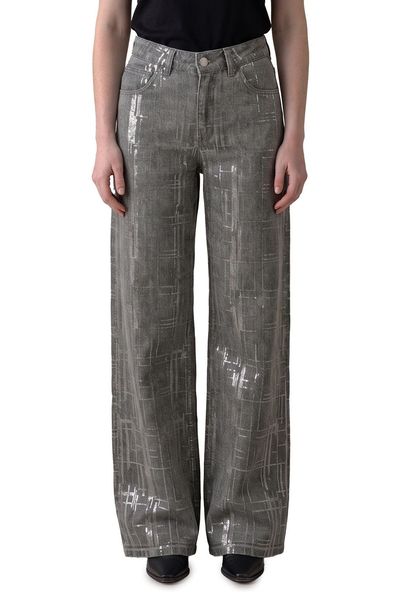 Federica Tosi Sequin Wide-Leg Jeans