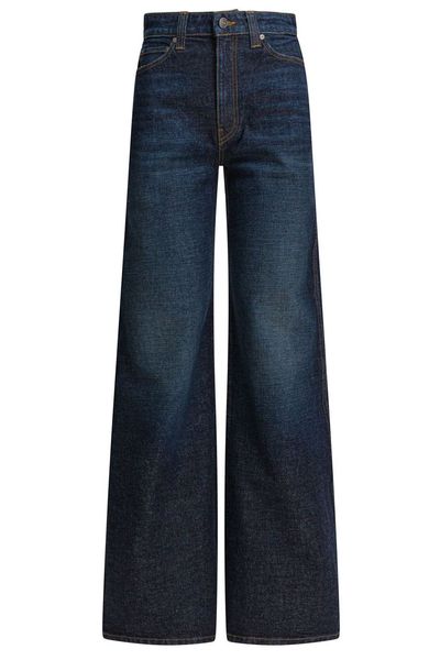Khaite Dane High Waisted Wide-Leg Jeans