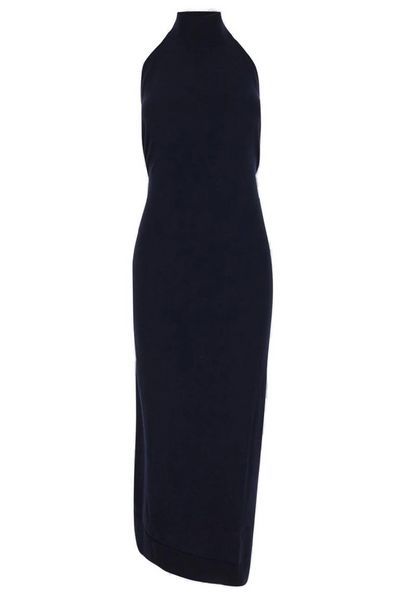Fendi Open Back Asymmetric Knitted Maxi Dress
