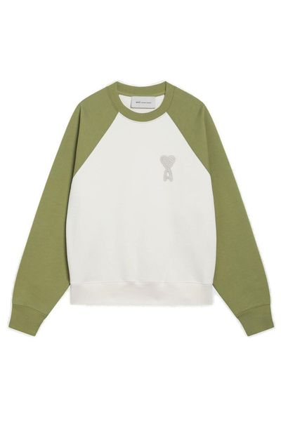 AMI Paris de Coeur Crewneck Knitted Sweatshirt