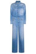 Elisabetta Franchi Lettering Denim Jumpsuit