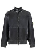 Stone Island Logo Patch Zip-Up Jumper