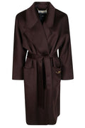 Elisabetta Franchi Double Cloth Belted Coat