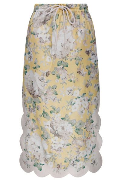 Zimmermann Acacia Scallop Midi Skirt