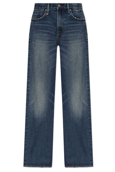 R13 Vintage Effect Wide-Leg Jeans