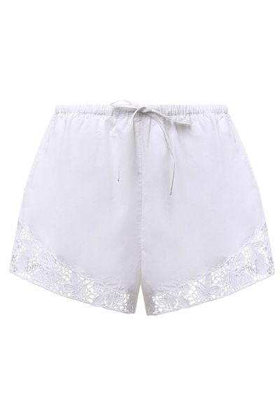 ROTATE Lace-Trim Drawstring Shorts