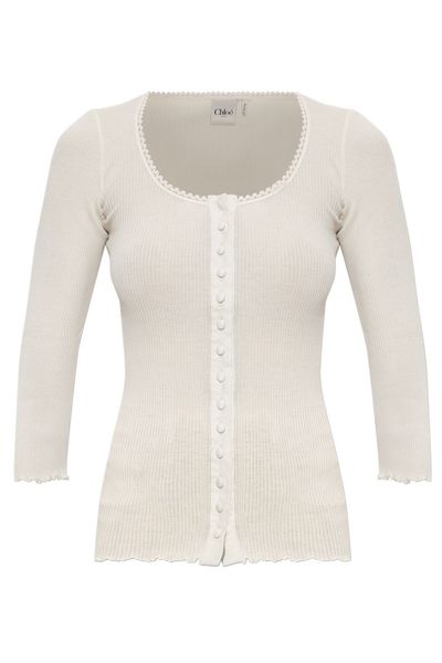 Chloé Scoop-Neck Ribbed Top
