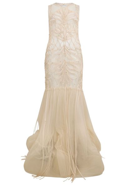 Alberta Ferretti Embroidered Mermaid Dress