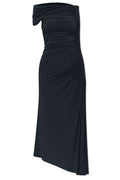 Alaïa Draped Asymmetrical Cut Dress