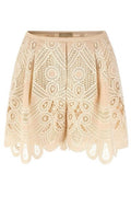 Elie Saab High-Waist Macramé Shorts