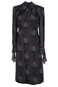 Prada All-Over Geometric Printed Midi Dress