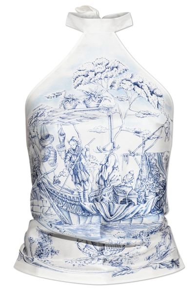 Ferragamo Printed Halterneck Top