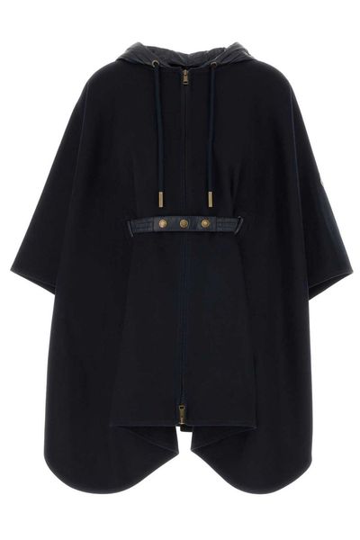 Moncler Belted Drawstring Hooded Cape