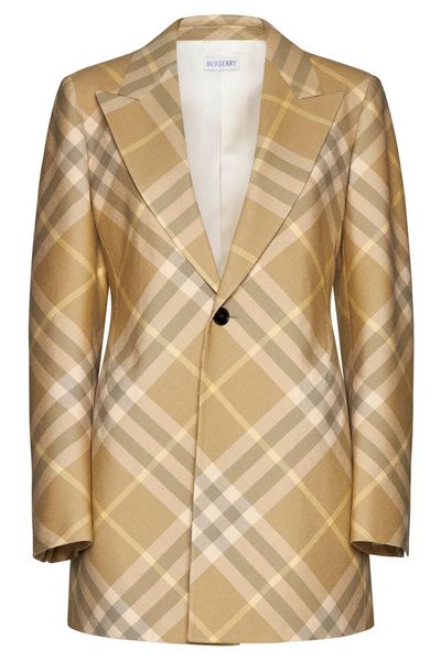 Burberry Checked Tailored Single-Breasted Blazer