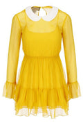 Gucci Ruffled Hem Chiffon Dress