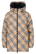 Burberry Checked Hooded Down Jacket
