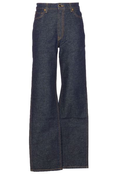 Khaite Button Embellished Straight-Leg Jeans