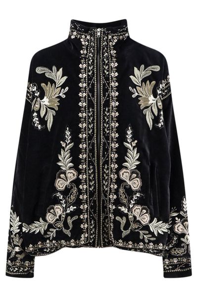 Scarlett Poppies Embroidered Zip Jacket