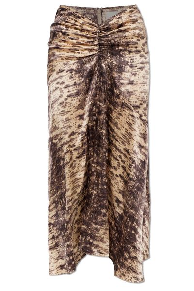 Isabel Marant Laren Ruched Printed Skirt