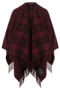 Woolrich Checked Fringed Edge Cape