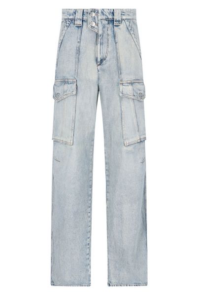 Isabel Marant Étoile Heilani Mid-Rise Faded-Effect Cargo Jeans