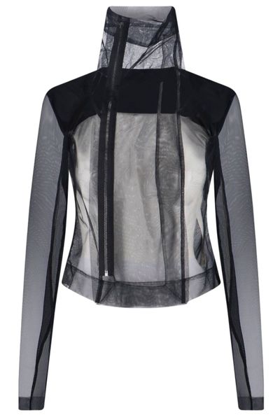 Rick Owens Tulle Zipped Blouse