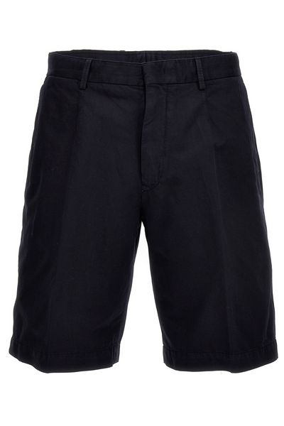 Zegna Summer Knee-Length Pleated Chino Shorts