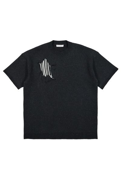 JW Anderson Barcode-Motif Crew-Neck Knitted T-Shirt